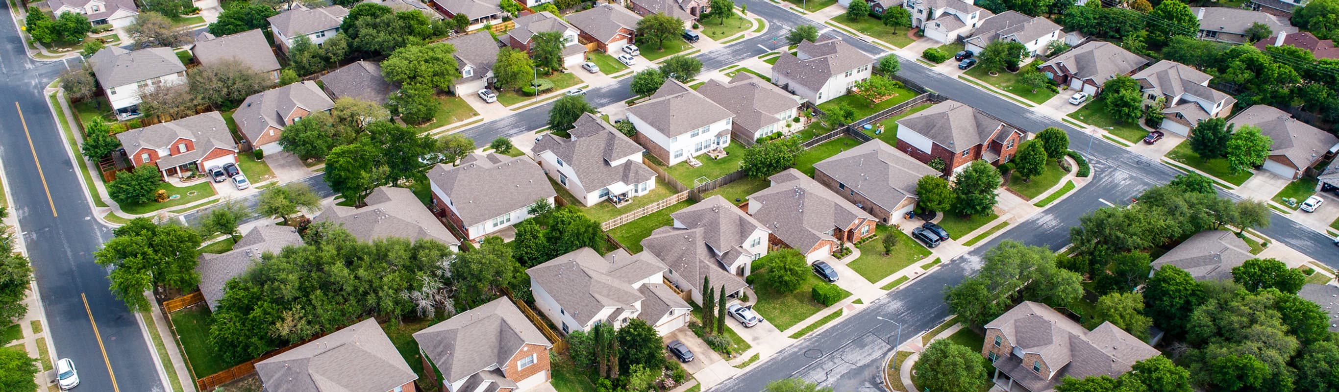 Row of houses representing home ownership